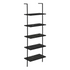 Start2Finish 5-tier bookshelf and bookcase with ladder, ideal for office or bedroom storage, featuring a modern ladder design.