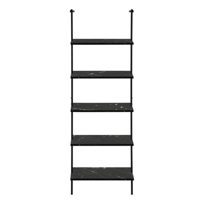 Start2Finish 5-tier bookshelf and ladder bookcase for office or bedroom storage with open shelves and modern design.