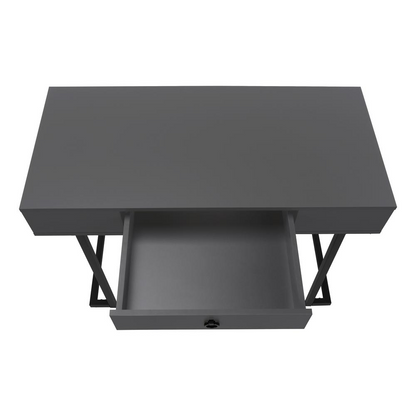 Start2Finish grey computer desk with storage drawers, ideal for home office and laptop workspace, featuring a laminate finish.
