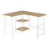 Start2Finish L-shaped home office computer desk with corner design and storage shelves, ideal for workspace organization.
