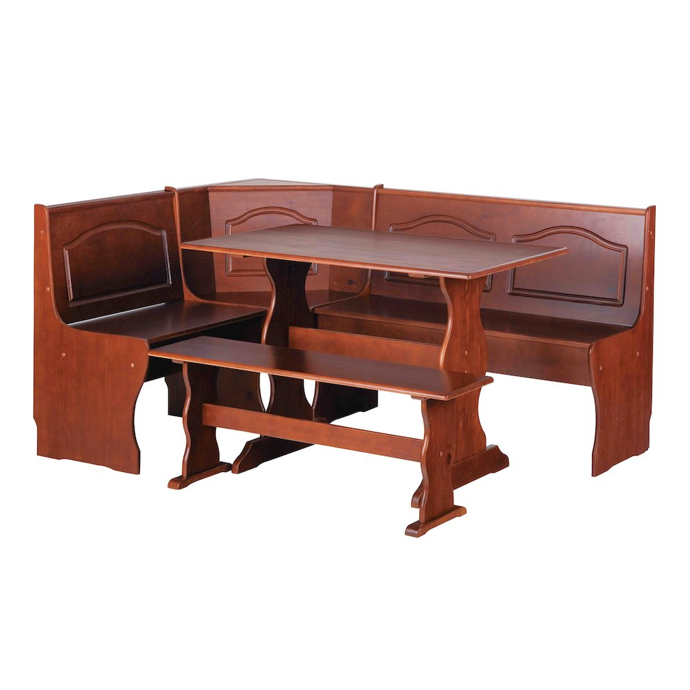 Walnut Chelsea Nook by Start2Finish featuring a modern wooden design with a cozy built-in seating area and storage compartments.