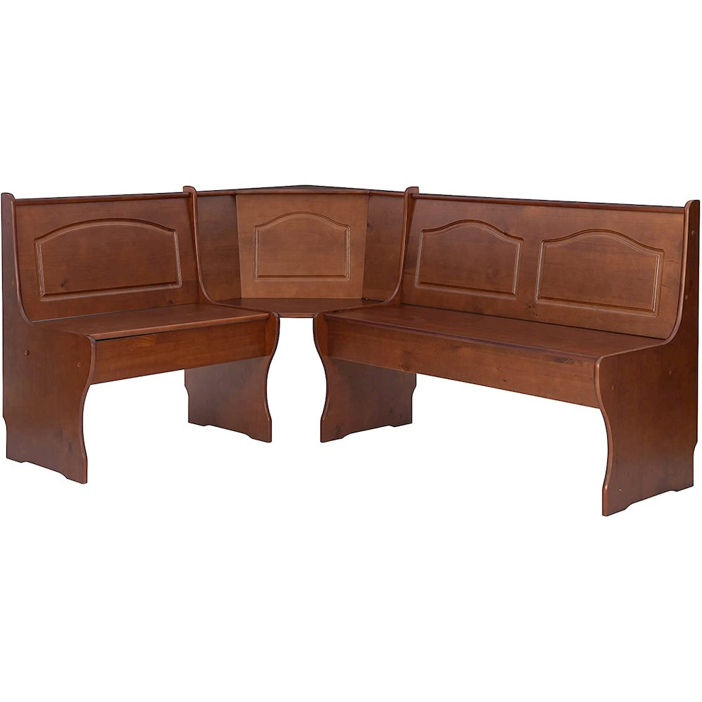 Start2Finish Chelsea Nook in walnut with plush cushions and wooden frame, ideal for cozy reading or relaxing in style.