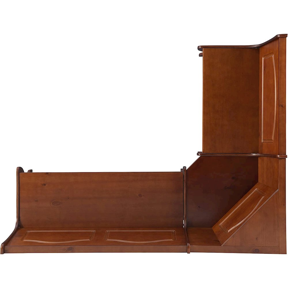 Walnut Chelsea Nook by Start2Finish, featuring a sleek wooden design with a cozy seating area and storage space.