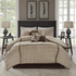 Start2Finish 7-piece comforter set with a cozy, patterned bedding design, including matching pillow shams and decorative accents.