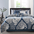 Start2Finish 7-piece cotton printed comforter set with coordinating pillow shams and decorative pillows in colorful floral pattern.