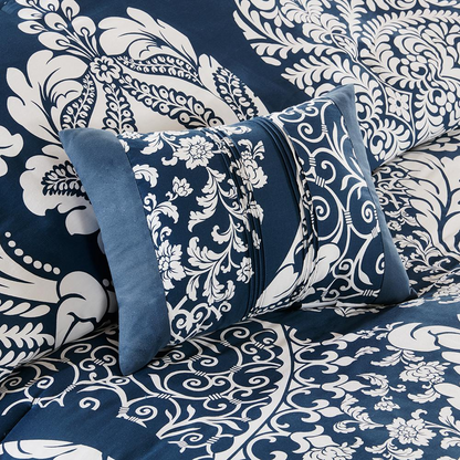 Start2Finish 7-piece cotton printed comforter set with colorful floral pattern on soft bedding for a cozy bedroom look.
