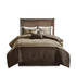 Start2Finish 7-piece faux suede bedding comforter set with matching pillow shams, soft and stylish for a cozy bedroom look.