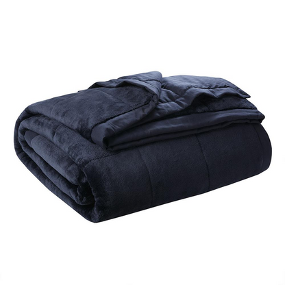 Reversible HeiQ Smart Temperature down alternative blanket by Start2Finish, showcasing its soft, cozy bedding design in neutral tones.