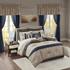 Start2Finish 24-piece room in a bag bedding set with comforter, sheets, pillows, and accessories for a complete bedroom look.