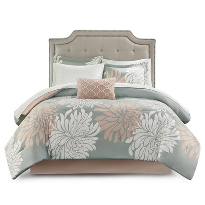 Start2Finish 9-piece comforter set with matching cotton bed sheets, featuring a cozy and stylish bedding ensemble.