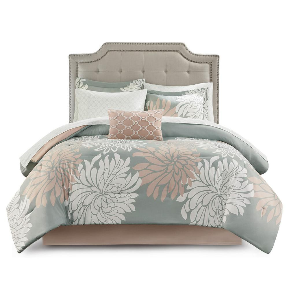 Start2Finish 9-piece comforter set with cotton bed sheets, featuring a cozy quilted comforter and matching pillowcases.