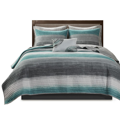 Start2Finish 8-piece quilt bedding set with cotton bed sheets, featuring a cozy, printed design for a comfortable bedroom look.