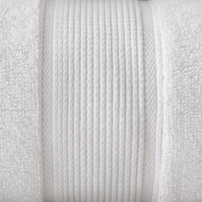 Start2Finish 100% cotton antimicrobial bath sheet 2-piece set with plush, absorbent white towels displayed on a clean bathroom countertop.