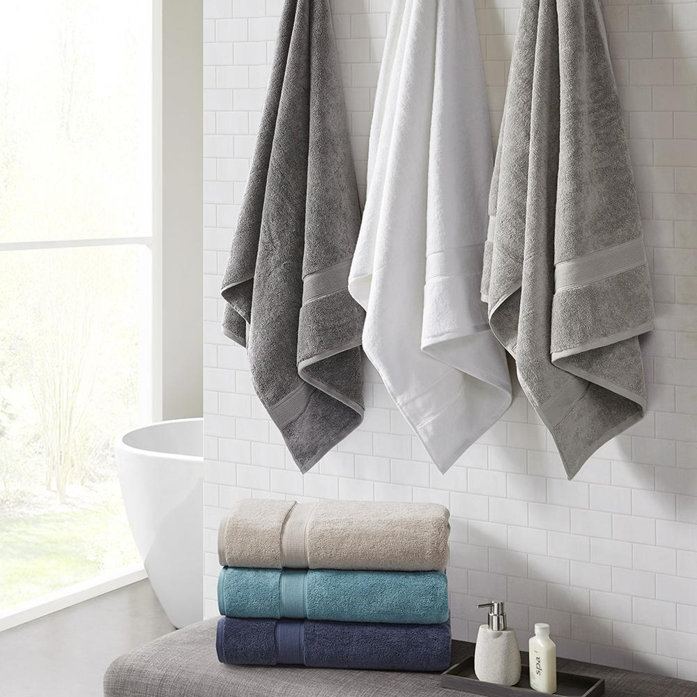 Start2Finish 100% cotton antimicrobial bath sheet 2-piece set with soft, plush towels displayed on a neutral background.