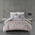 Start2Finish 3-piece cotton sateen printed comforter set with colorful floral design on soft, luxurious bedding fabric.