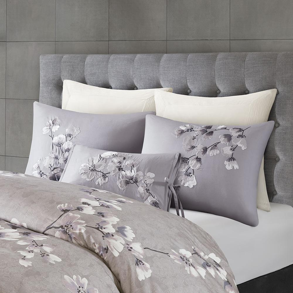 Start2Finish 3-piece cotton sateen printed comforter set with matching pillow shams, featuring a colorful floral design.