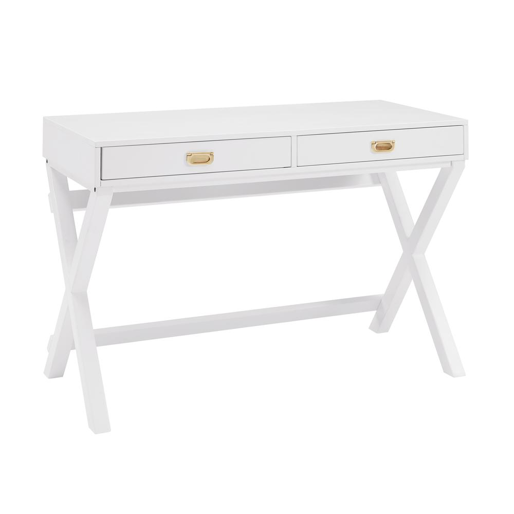 Peggy white writing desk by Start2Finish with clean lines, flat surface, and sturdy legs for home or office use