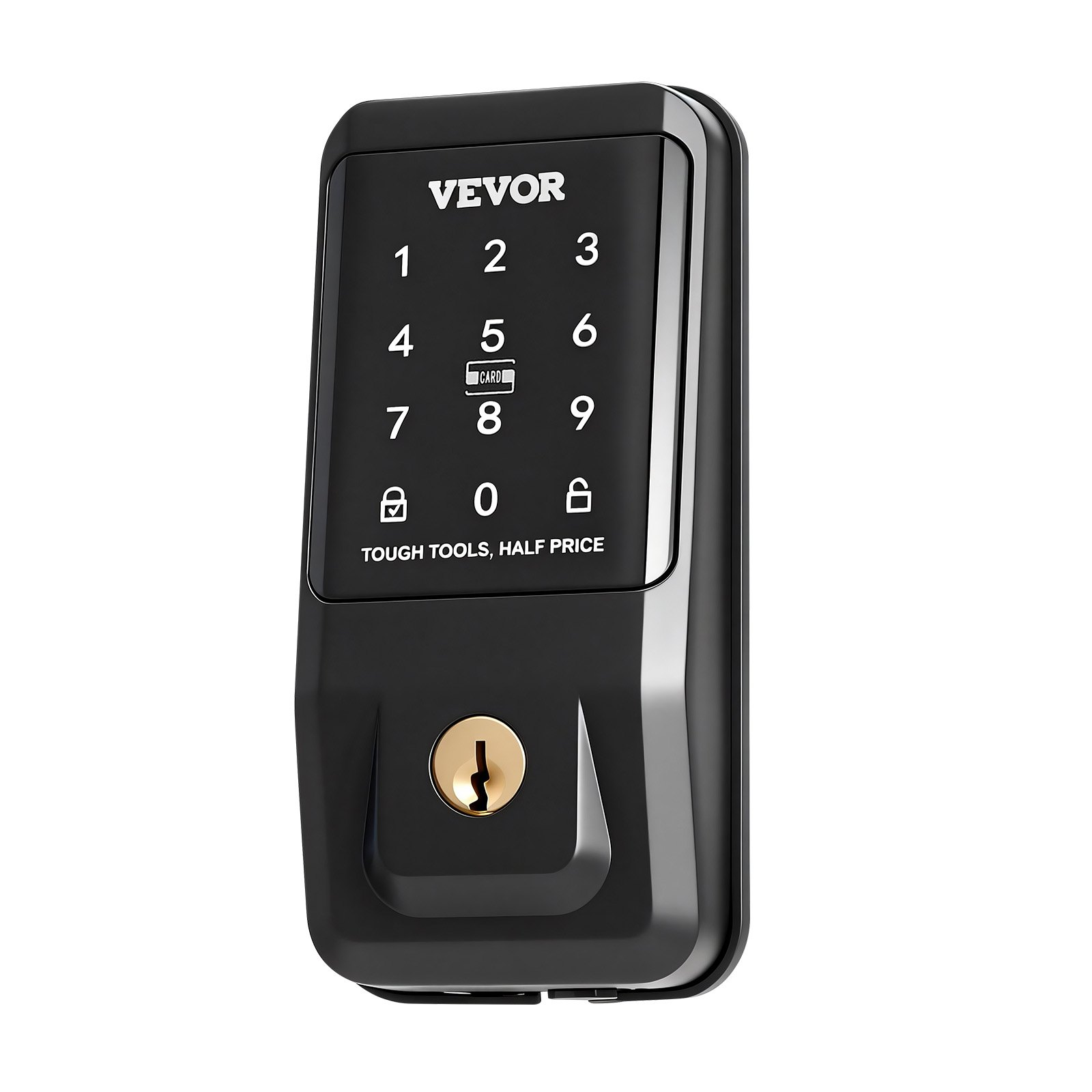Start2Finish VEVOR keyless entry door lock with touchpad, electronic deadbolt, backlit keypad, customizable codes, matte black finish