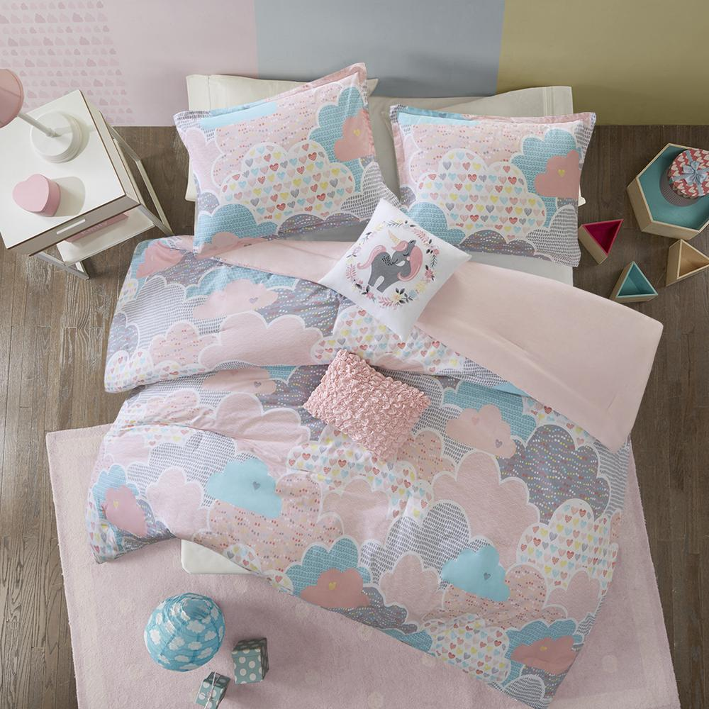 Start2Finish cotton printed comforter set with vibrant floral patterns on soft fabric, perfect for a cozy bedroom decor.