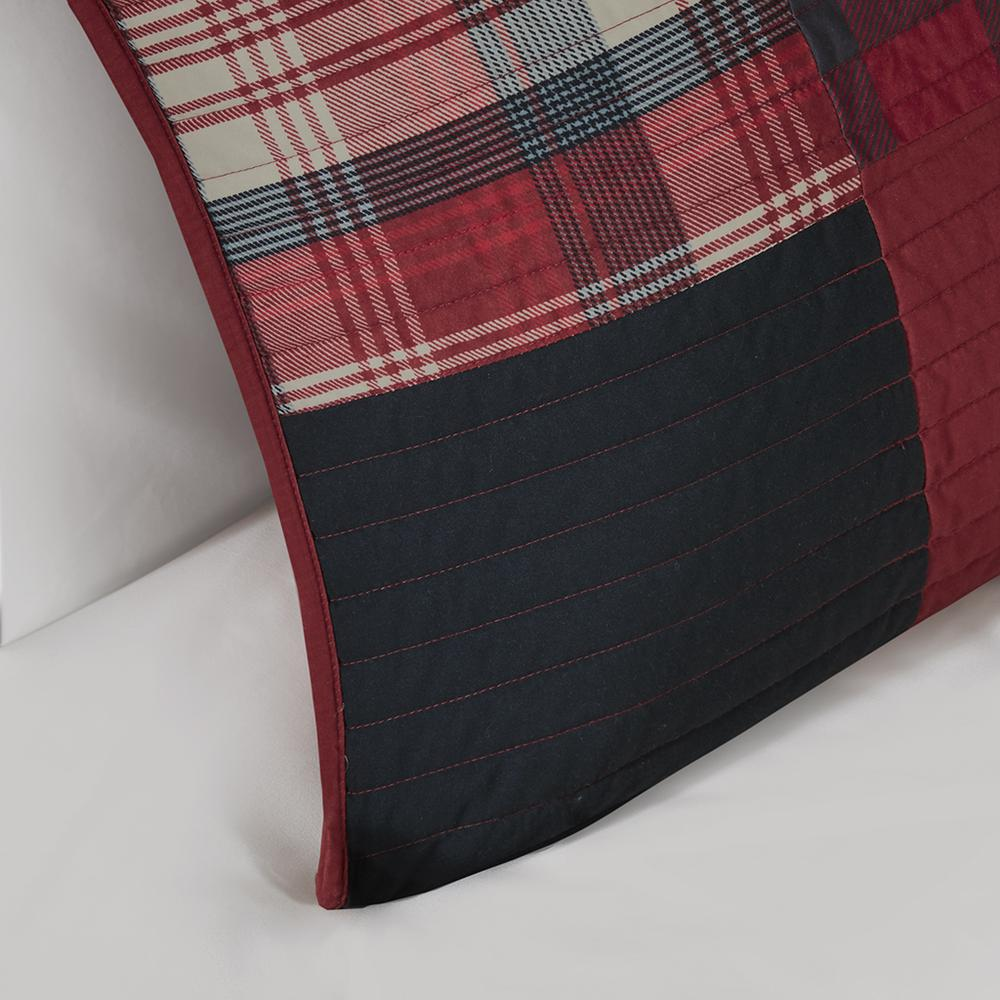 Red Sunset Oversized Cotton Quilt Mini Set by Start2Finish, featuring a cozy, decorative bedding with sunset-inspired patterns.