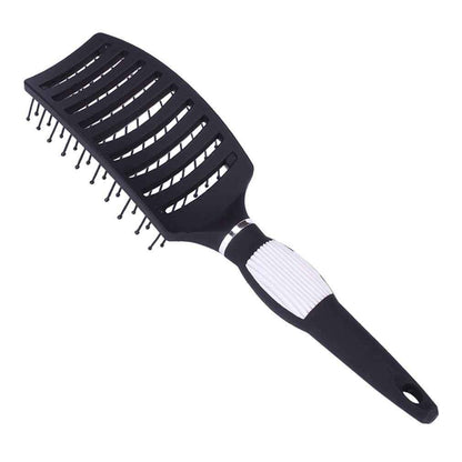 Maroon Asteria fluffy large curved wide-tooth anti-slip hair comb for detangling and gentle styling in haircare.