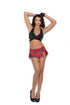 Black Lycra tie top for adults by Brown Sooty, featuring a stylish design and adjustable tie detail.