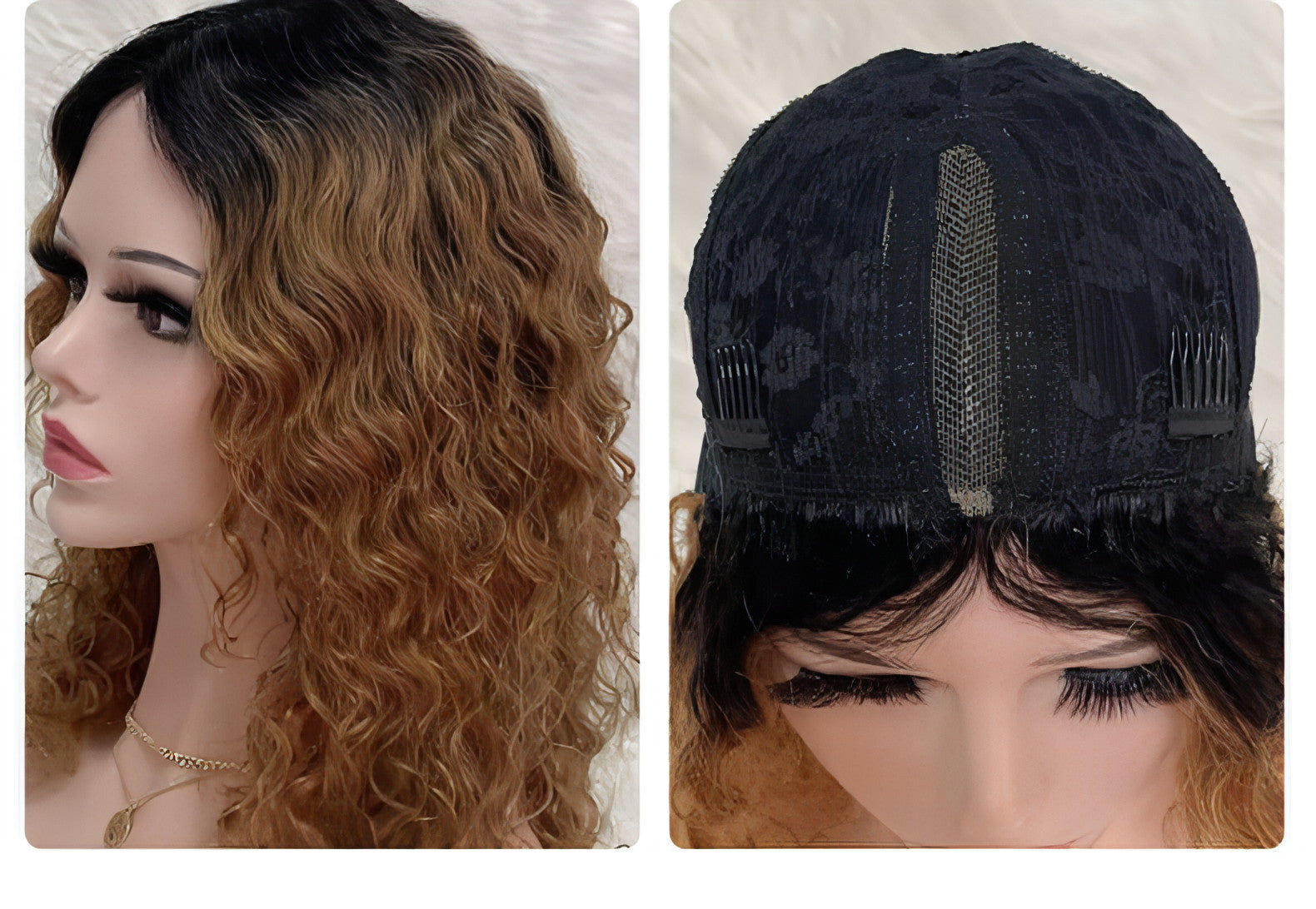 Carmine Juneberry LuxeWave Reality Wig Real Hair set featuring hand-knitted, natural-looking hair for seamless styling.