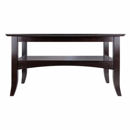 Start2Finish Camden Coffee Table with a coffee finish, featuring a modern rectangular design and sleek wooden surface.