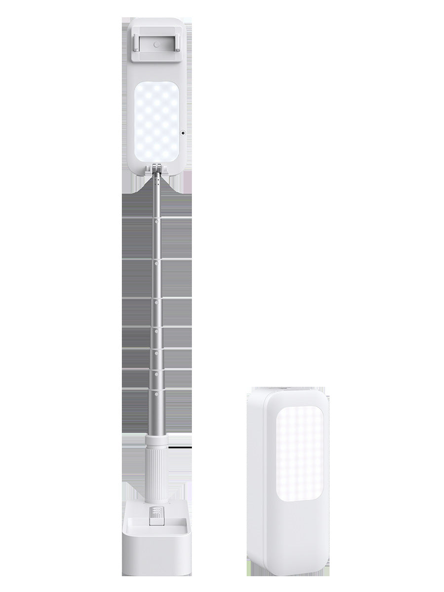 Maroon Asteria selfie portable mobile phone holder with built-in light, perfect for selfies and video calls.