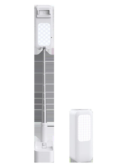 Maroon Asteria selfie portable mobile phone holder with built-in light, perfect for selfies and video calls.