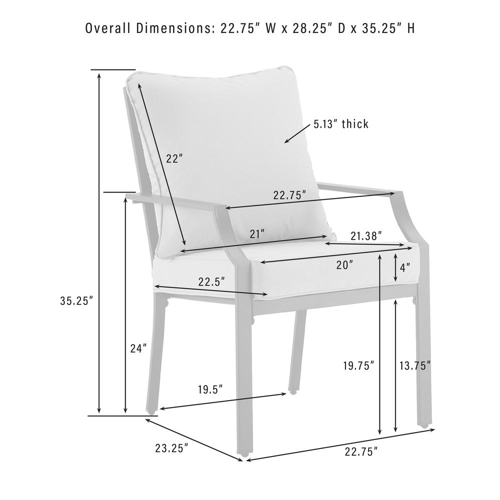 Start2Finish Otto 2-piece outdoor dining chair set with two metal-framed chairs featuring woven seats and backrests.