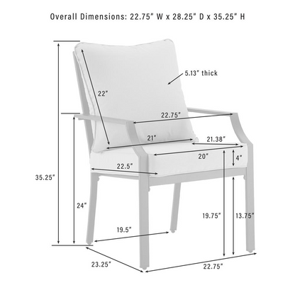 Start2Finish Otto 2-piece outdoor dining chair set with two metal-framed chairs featuring woven seats and backrests.