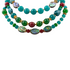 Jeweled green agate golden statement necklace with intricate jewelry design featuring vibrant green stones and gold accents.