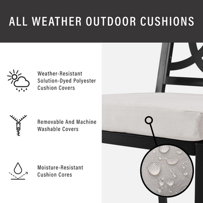 Start2Finish Chambers 2-piece outdoor dining chair set with two stylish, weather-resistant chairs for patio or garden use.