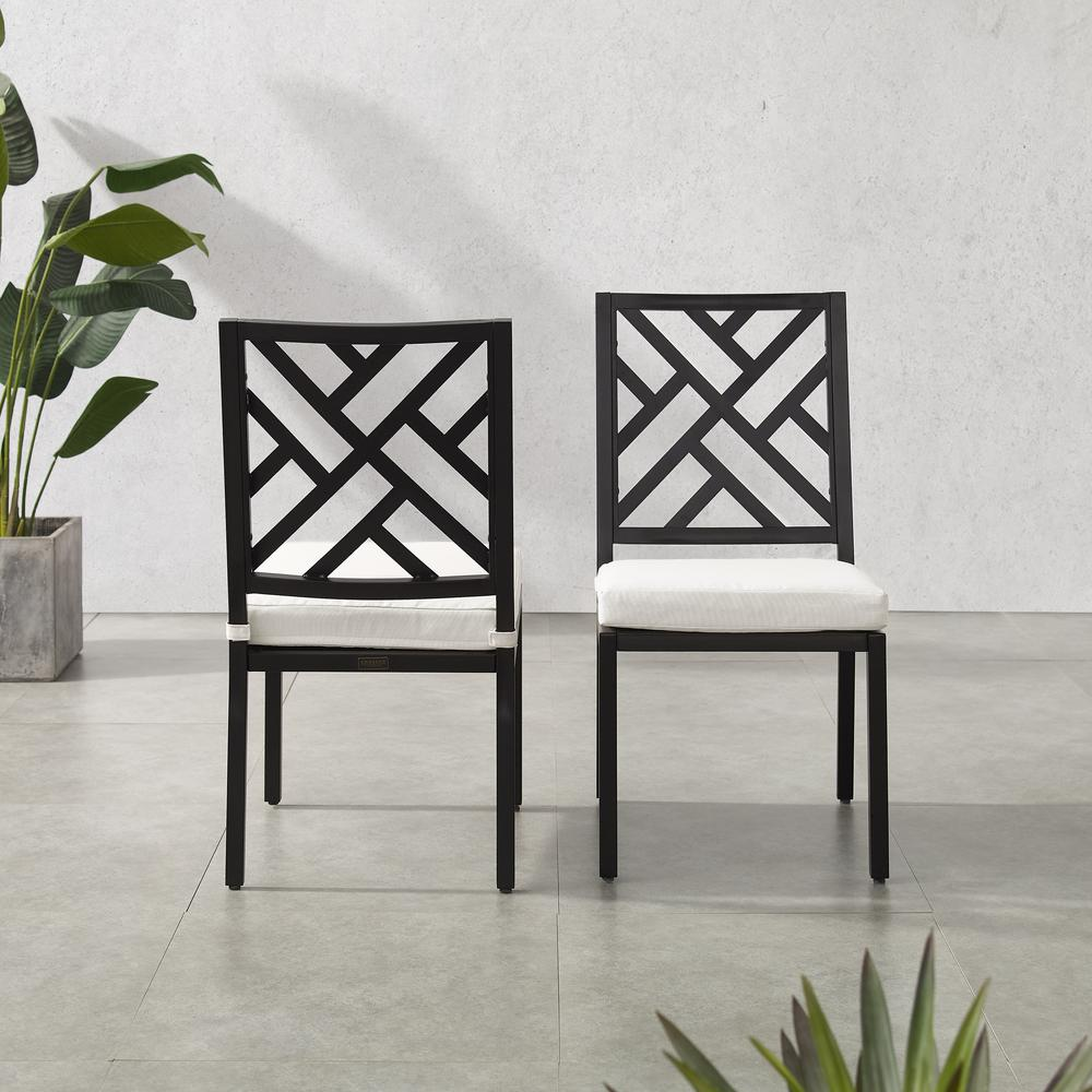 Start2Finish Locke 2-piece outdoor dining chair set with two sturdy chairs for patio or garden seating.