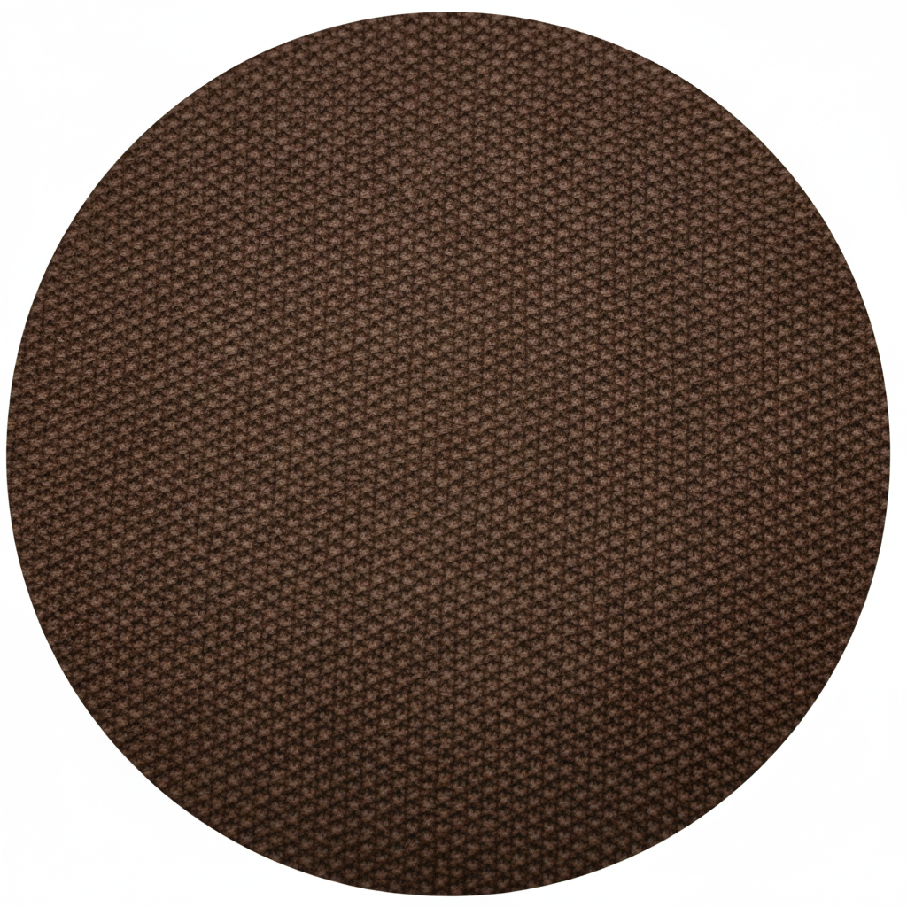 Dark brown Cashmere Sweater with button neck and seed stitch pattern from Start2Finish, shown on a model.