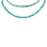 Blue turquoise magnesite layers with golden chevron pendant necklace by Start2Finish, showcasing layered jewelry design and vibrant colors.