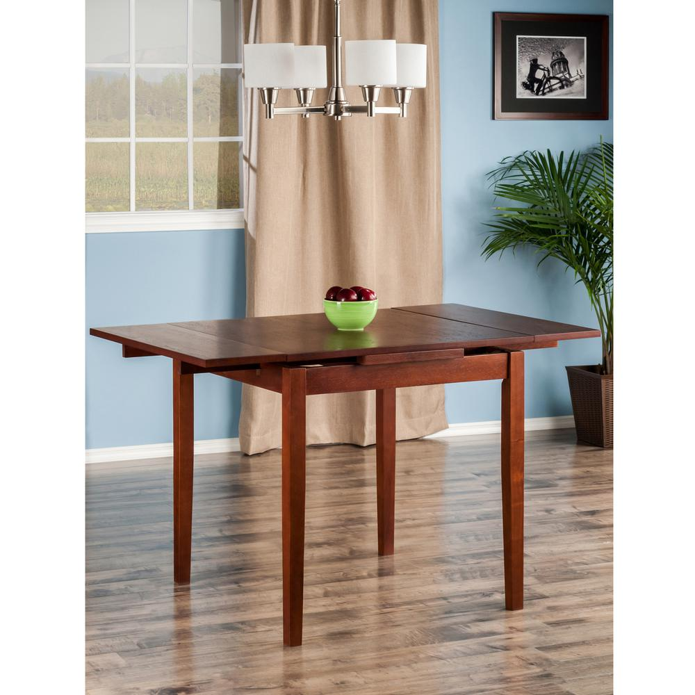 Start2Finish Pulman Extension Table in walnut wood, showcasing a sleek, modern design with extendable leaves for versatile dining space.