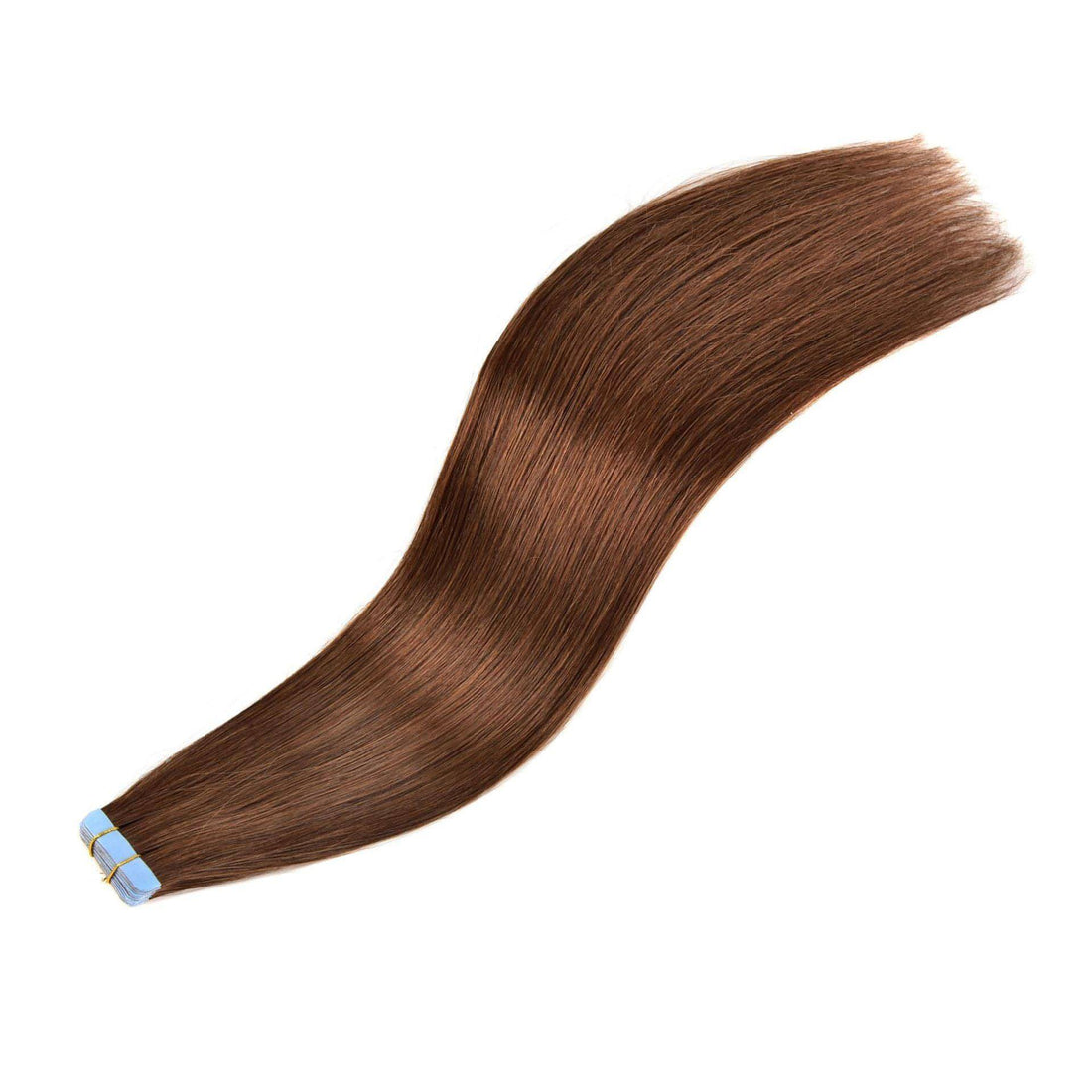 Invisible hair extensions for female wigs, Carmine Juneberry haircare accessory, shown attached to a wig for seamless blending.