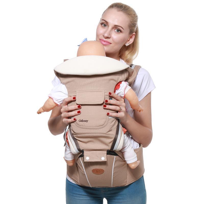 Maroon Asteria breathable multifunctional baby strap waist stool with adjustable straps and comfort padding for parents.