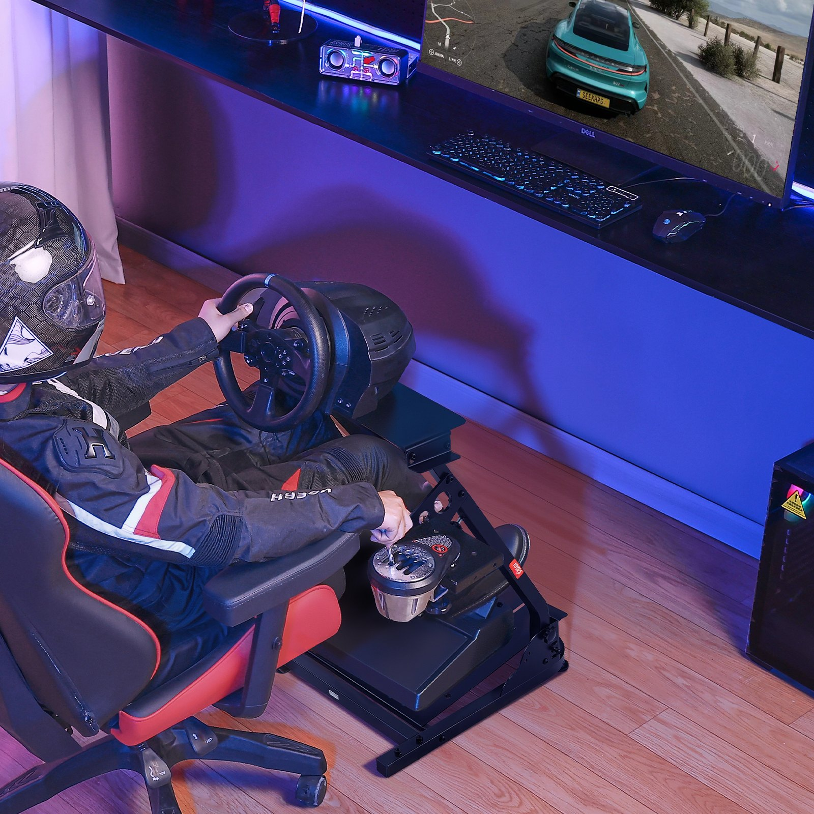 Start2Finish VEVOR G920 racing steering wheel stand with shifter mount for Logitech G27 G25 G29 gaming wheels, pedals not included
