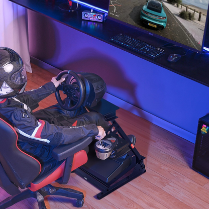 Start2Finish VEVOR G920 racing steering wheel stand with shifter mount for Logitech G27 G25 G29 gaming wheels, pedals not included