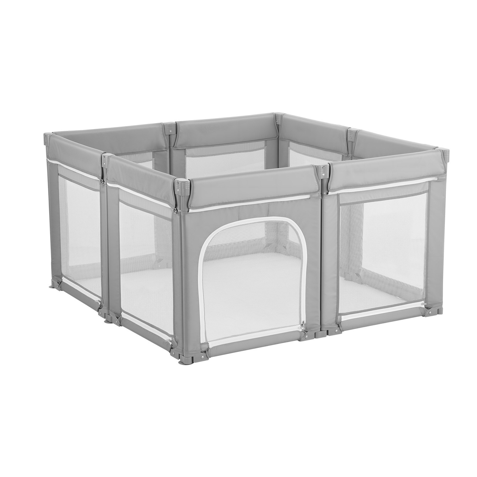 Start2Finish VEVOR baby playpen with foldable design, breathable mesh, zippered door, indoor outdoor toddler activity center for 6-24 months.
