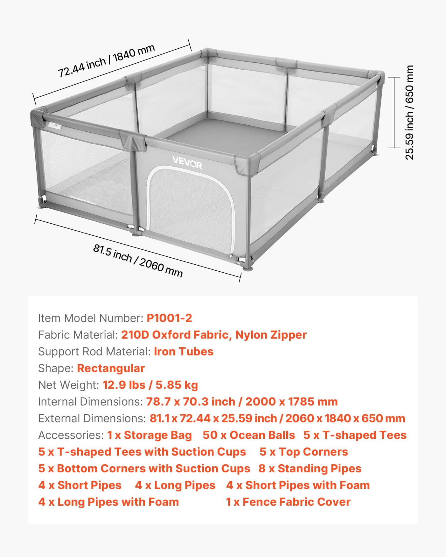 Start2Finish VEVOR baby playpen with zippered door, breathable mesh, and ocean balls, ideal for indoor and outdoor toddler safety.