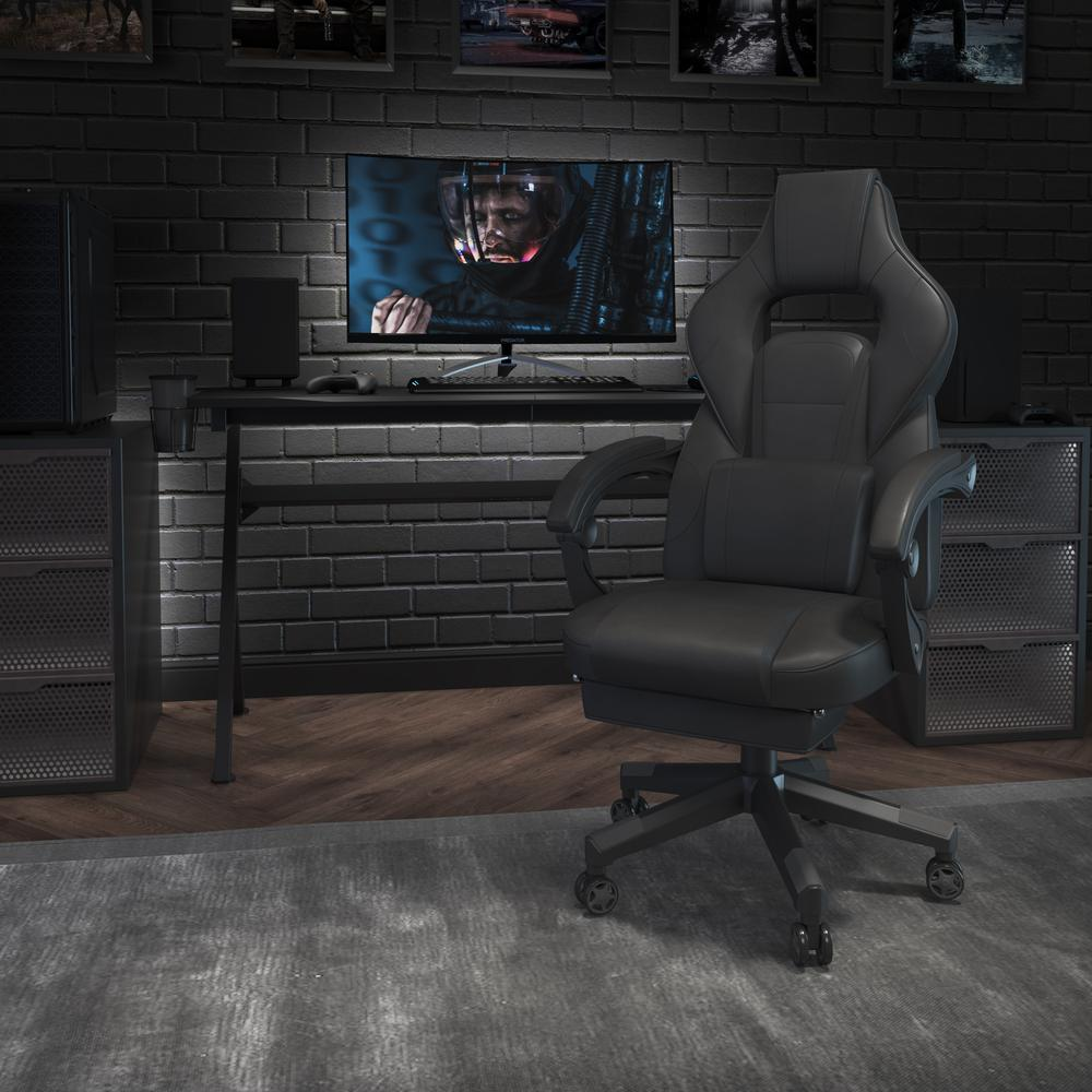 Black X40 Gaming Racing Chair by Start2Finish with ergonomic design and adjustable armrests for comfortable gaming and work sessions.