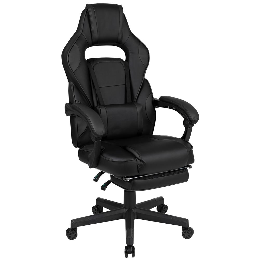 Black X40 Gaming Chair Racing Computer Chair by Start2Finish with ergonomic design and adjustable armrests, featuring a high-back style.