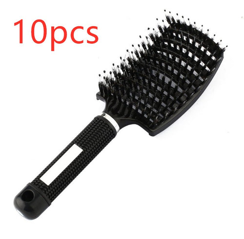 CJDropshipping anti-knot hairbrush for women, detangling brush with ergonomic handle, designed to smooth and style hair easily.