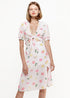 Lemon Hera fruit punch tie hem open front blouse with long sleeves and relaxed fit, casual tops and blouses for women.