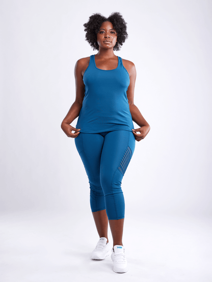 Black Lavender JupiterGear sports tank top with side mesh panels, featuring a fitted athletic design and breathable fabric.