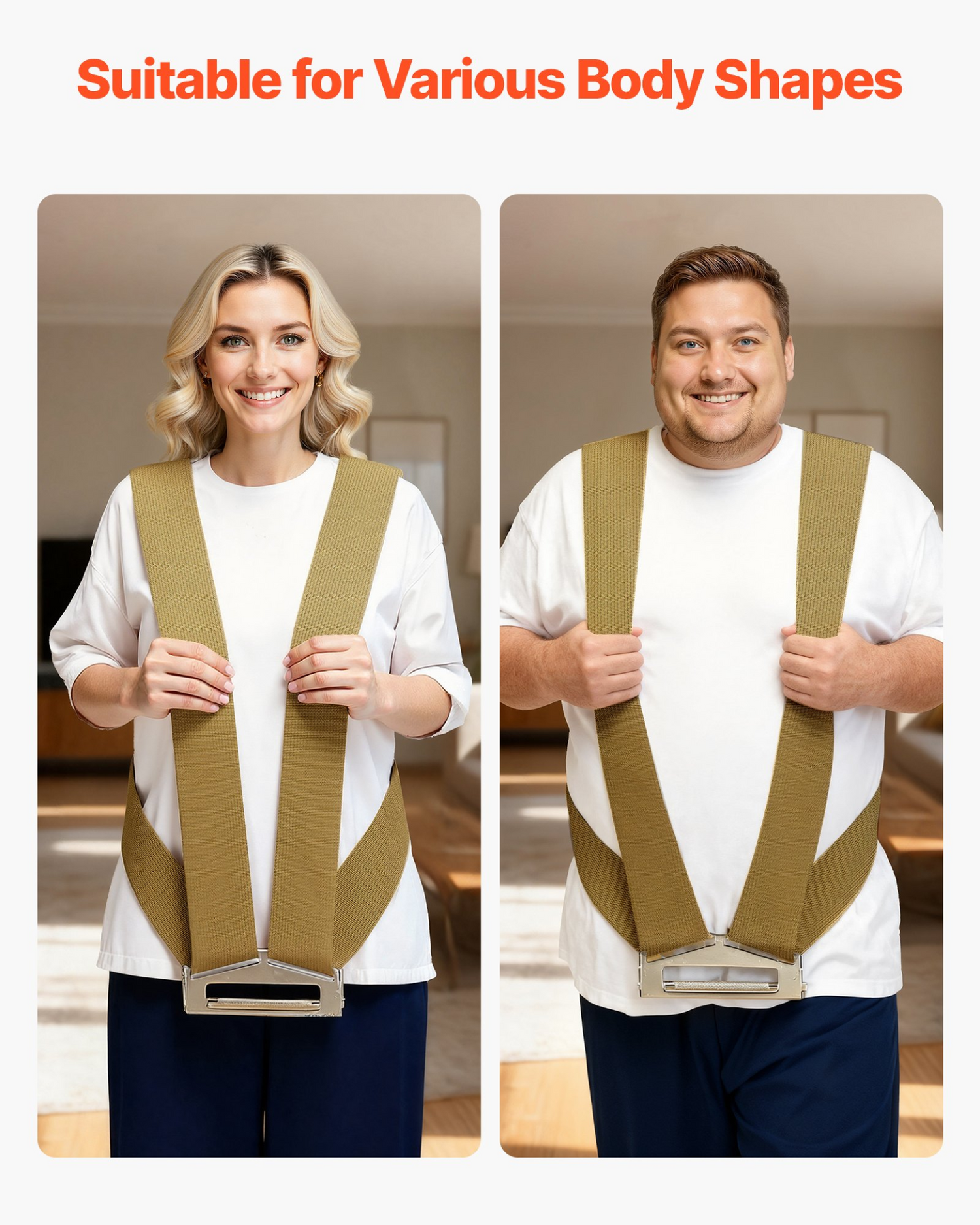 Start2Finish VEVOR moving straps for lifting furniture and appliances, supports up to 1000 lbs with adjustable harness straps.